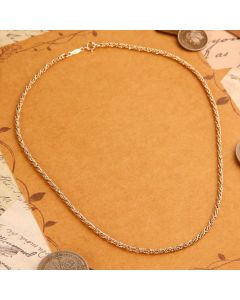 Pre-Owned Vintage 1977 9ct Gold 17.5 Inch Rope Chain Necklace