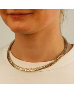 Pre-Owned 9ct Yellow Gold Multi-Link 17" Collarette Necklace