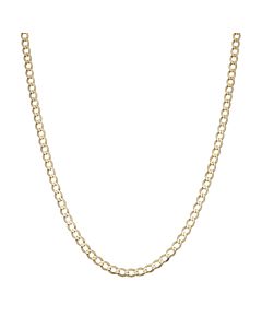 Pre-Owned 9ct Yellow Gold 18" Solid Curb Chain Necklace