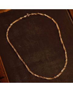 Pre-Owned Vintage 1990 9ct Gold 16" Twist Curb Chain Necklace