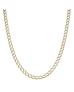 Pre-Owned 9ct Yellow Gold 19" Solid Curb Chain Necklace