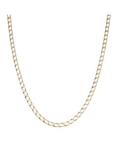 Pre-Owned 9ct Yellow Gold 21" Solid Square Curb Chain Necklace