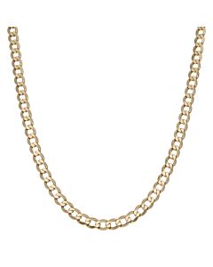 Pre-Owned 9ct Yellow Gold 23" Solid Curb Chain Necklace