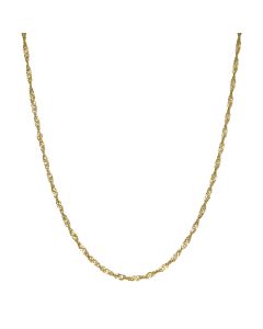 Pre-Owned 9ct Yellow Gold 30" Twisted Curb Chain Necklace