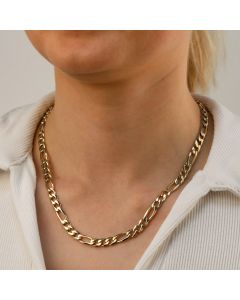 Pre-Owned 9ct Yellow Gold 18" Figaro Link Chain Necklace