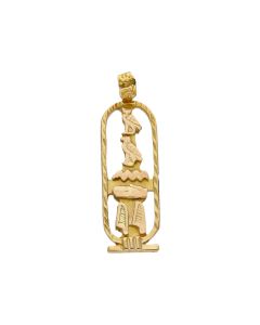 Pre-Owned 9ct Yellow Gold Cartouche Pendant
