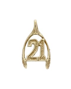 Pre-Owned 9ct Yellow Gold Age 21 Wishbone Pendant