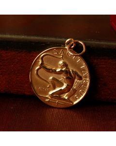 Pre-Owned Vintage 1980 18ct Gold Sagittarius Horoscope Pendant