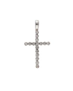 Pre-Owned 18ct White Gold 0.25ct Diamond Cross Pendant