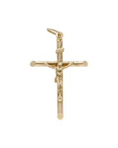 Pre-Owned 9ct Yellow Gold Crucifix Pendant
