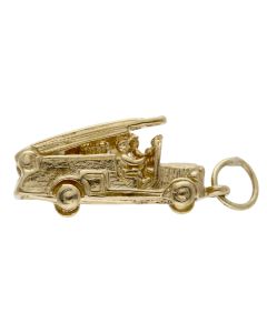 Pre-Owned 9ct Yellow Gold Solid Fire Engine Charm