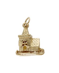 Pre-Owned 9ct Yellow Gold Opening Church Wedding Charm