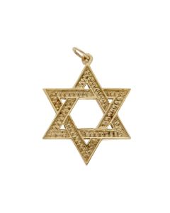 Pre-Owned 9ct Yellow Gold Star Of David Pendant