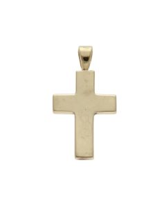 Pre-Owned 9ct Yellow Gold Solid Polished Cross Pendant