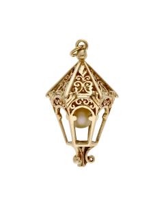 Pre-Owned 9ct Yellow Gold Pearl Lantern Charm