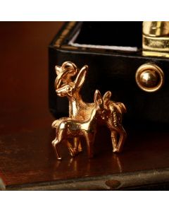 Pre-Owned Vintage 1964 9ct Gold Parent & Child Animal Charm