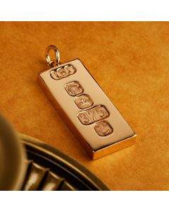 Pre-Owned Vintage 1977 9ct Yellow Gold Ingot Pendant