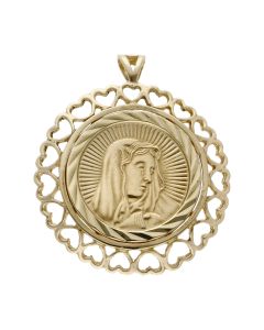 Pre-Owned 9ct Yellow Gold Our Lady Religious Pendant