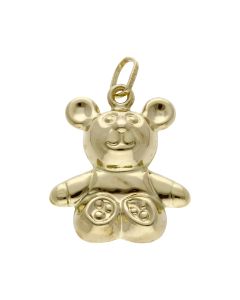 Pre-Owned 9ct Yellow Gold Hollow Teddy Bear Charm Pendant