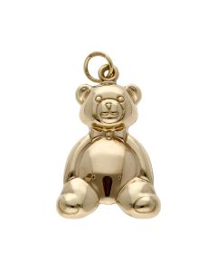 Pre-Owned 9ct Yellow Gold Hollow Teddy Bear Charm Pendant