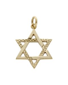Pre-Owned 9ct Yellow Gold Star Of David Pendant