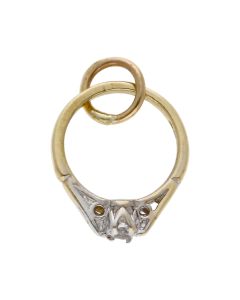 Pre-Owned 9ct Gold Engagement Ring Charm