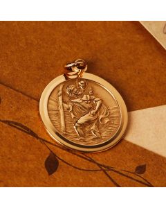 Pre-Owned Vintage 1976 9ct Yellow Gold St.Christopher Pendant