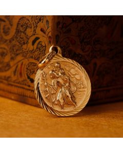 Pre-Owned Vintage 1986 9ct Yellow Gold St.Christopher Pendant