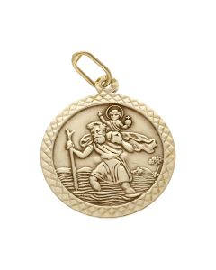 Pre-Owned Vintage 1988 9ct Yellow Gold St.Christopher Pendant