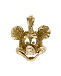 Pre-Owned 9ct Yellow Gold Mickey Mouse Head Pendant