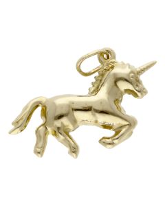 Pre-Owned 9ct Yellow Gold Hollow Unicorn Pendant