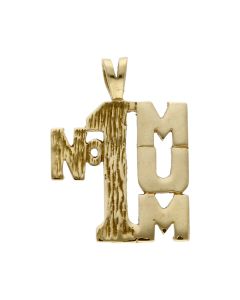 Pre-Owned 9ct Yellow Gold No.1 Mum Pendant