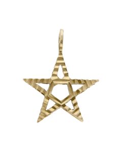 Pre-Owned Vintage 1958 9ct Yellow Gold 5 Point Star Pendant
