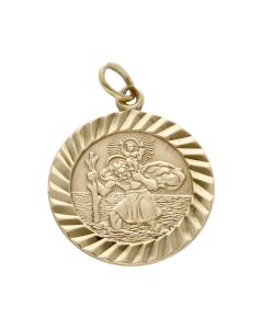 Pre-Owned Vintage 1988 9ct Yellow Gold St.Christopher Pendant