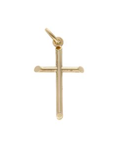 Pre-Owned 9ct Yellow Gold Plain Cross Pendant