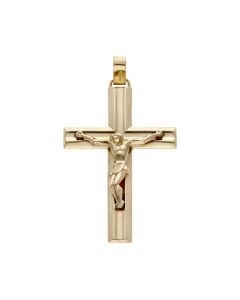 Pre-Owned Vintage 1989 9ct Yellow Gold Crucifix Pendant