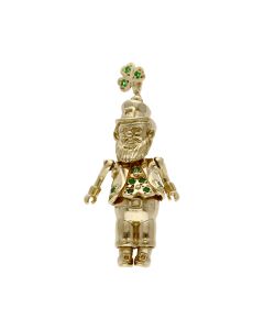 Pre-Owned 9ct Yellow Gold Stone Set Leprechaun Pendant