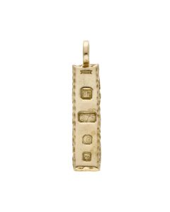 Pre-Owned Vintage 1977 9ct Yellow Gold Ingot Pendant