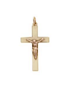 Pre-Owned Vintage 1955 9ct Yellow Gold Crucifix Pendant