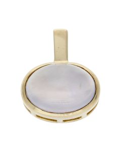 Pre-Owned 9ct Yellow Gold Oval Moonstone Pendant