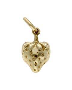 Pre-Owned 9ct Yellow Gold Hollow Strawberry Charm