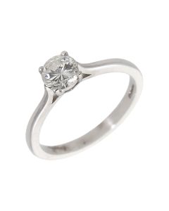 Pre-Owned 9ct White Gold 0.63 Carat Diamond Solitaire Ring