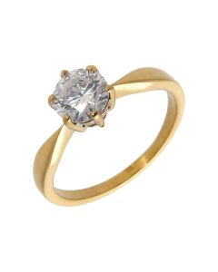 Pre-Owned 18ct Yellow Gold 1.07ct Diamond Solitaire Ring