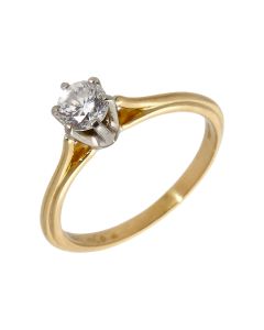 Pre-Owned 18ct Yellow Gold 0.47ct Diamond Solitaire Ring