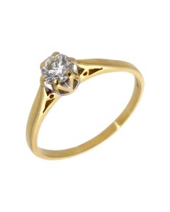 Pre-Owned 18ct Yellow Gold 0.40ct Diamond Solitaire Ring