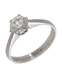 Pre-Owned 18ct White Gold 1.00ct Diamond Solitaire Ring