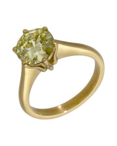 Pre-Owned 18ct Yellow Gold 1.68ct Diamond Solitaire Ring