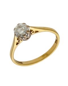 Pre-Owned 18ct Yellow Gold 0.50ct Diamond Solitaire Ring