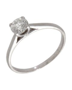Pre-Owned 18ct White Gold 0.71ct Diamond Solitaire Ring