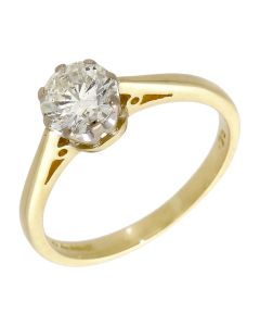 Pre-Owned 18ct Yellow Gold 0.75ct Diamond Solitaire Ring